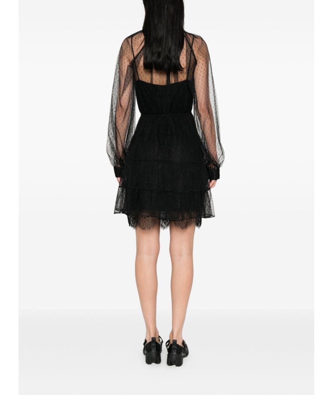 TWIN-SET Черное коктейльное платье, фото 4