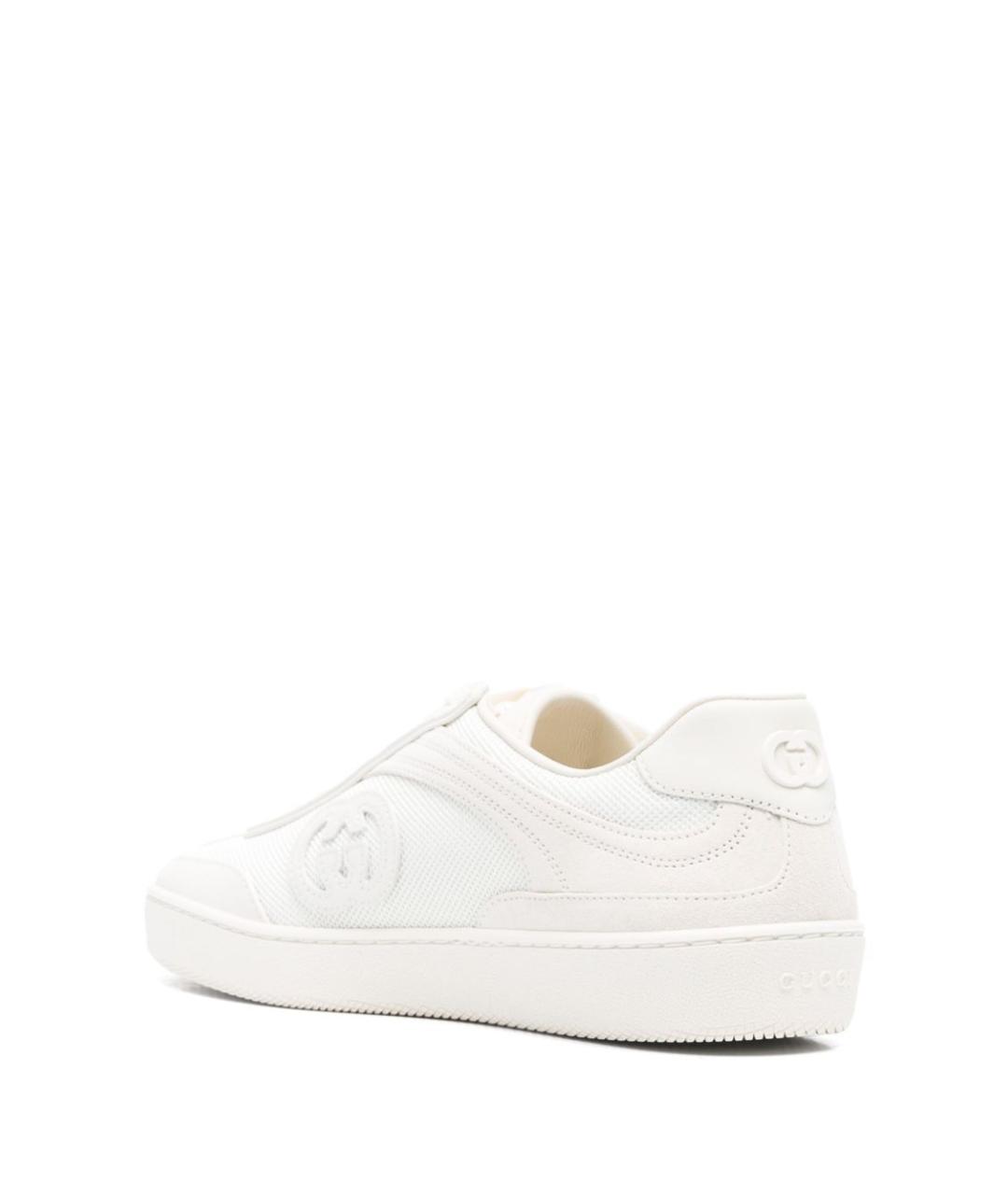 GUCCI Белые кожаные кеды, фото 3