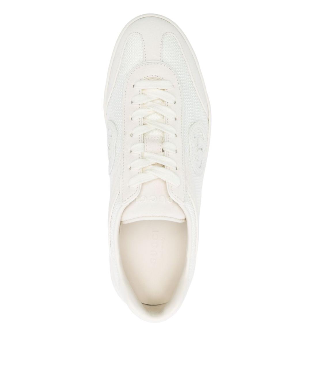 GUCCI Белые кожаные кеды, фото 2