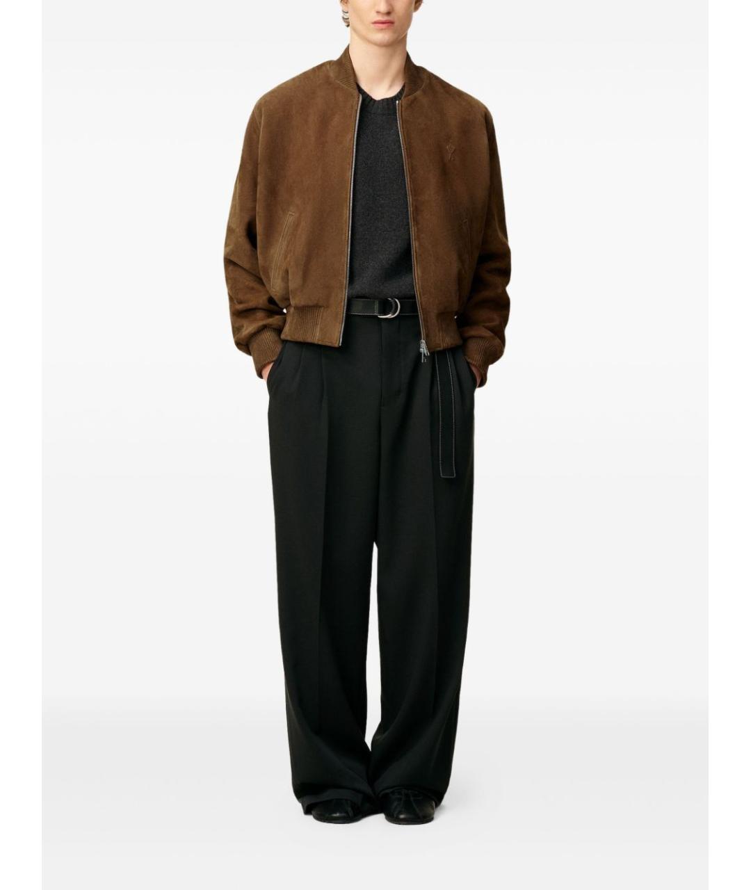 Ami Paris Коричневая замшевая куртка, фото 3