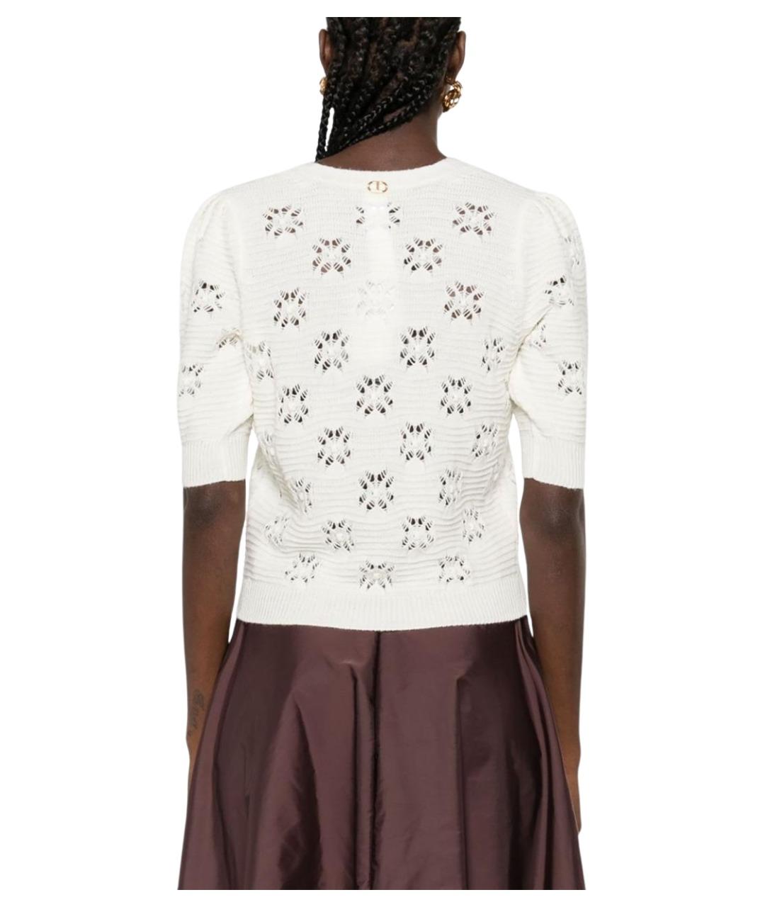 TWIN-SET Белый джемпер / свитер, фото 5