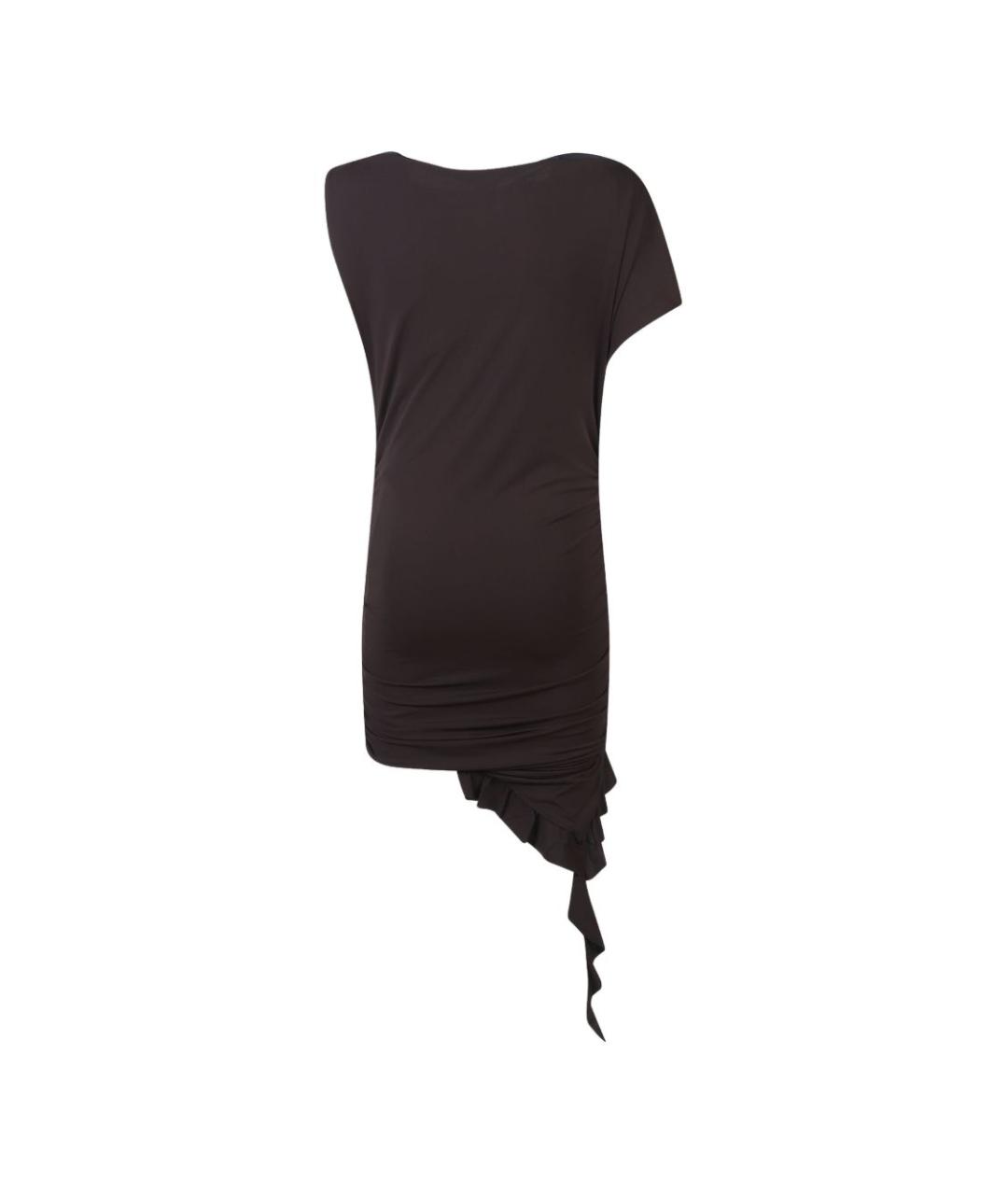 PINKO Коричневое полиамидовое повседневное платье, фото 2
