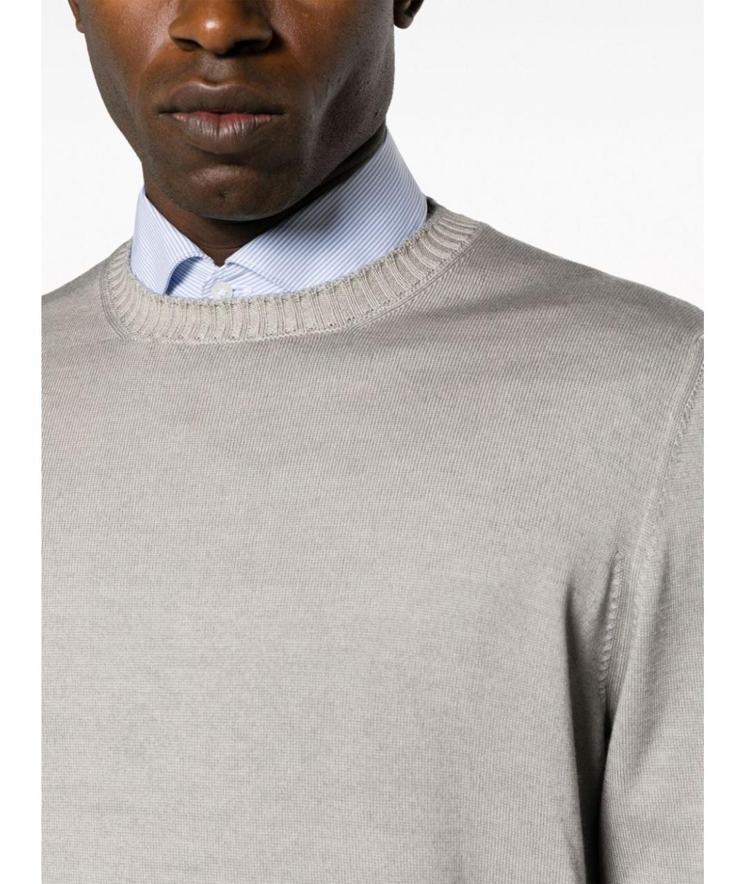 FAY Серый шерстяной джемпер / свитер, фото 4