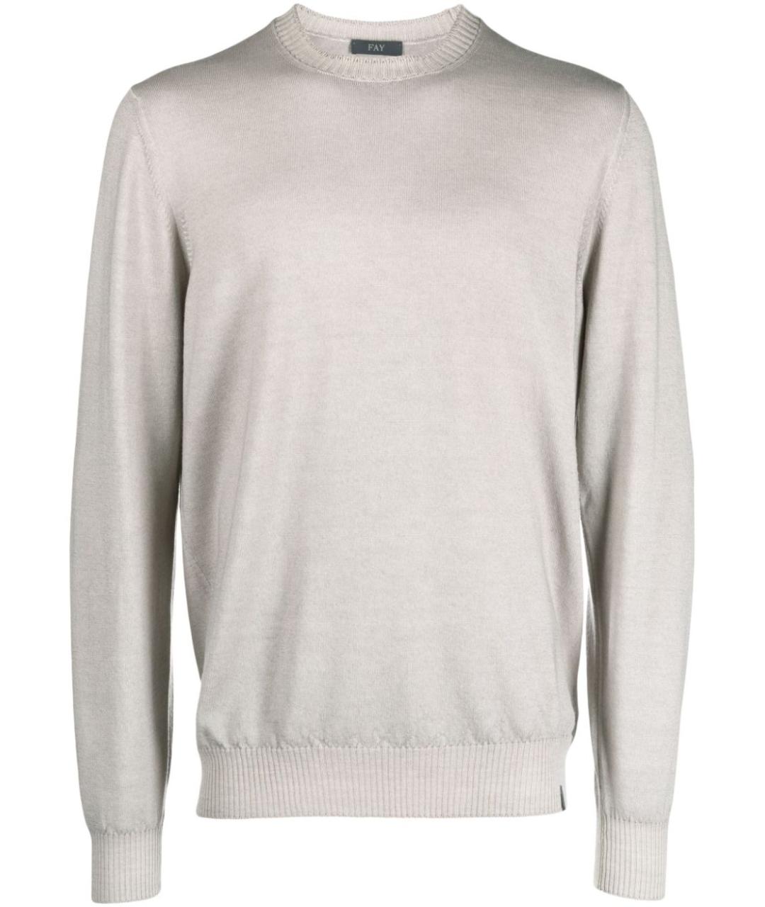 FAY Серый шерстяной джемпер / свитер, фото 3