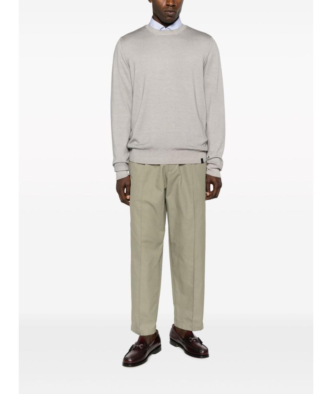 FAY Серый шерстяной джемпер / свитер, фото 7