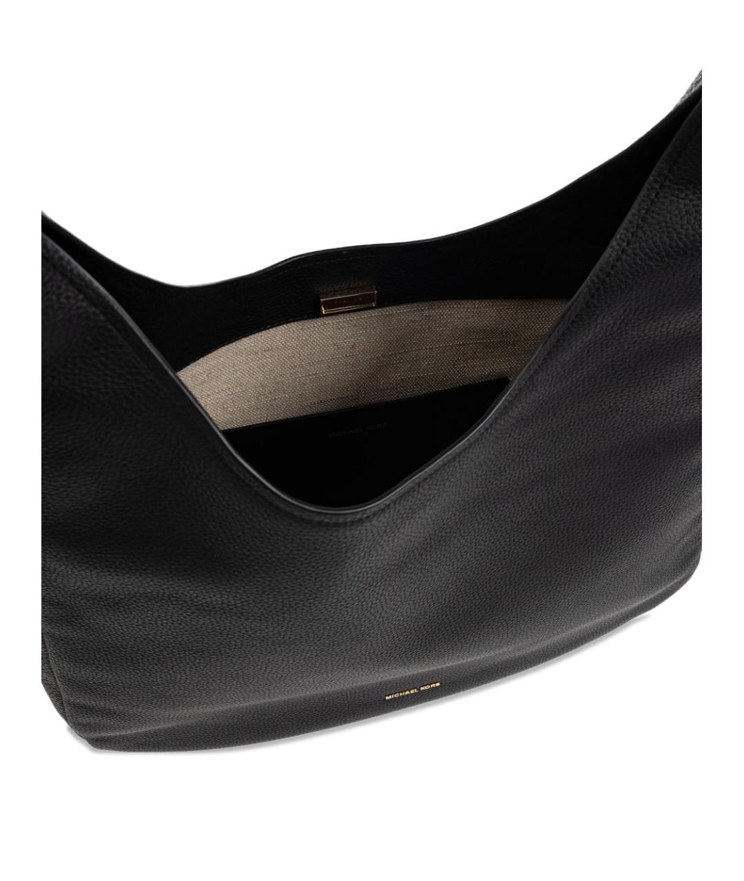 MICHAEL KORS Черная кожаная сумка тоут, фото 5
