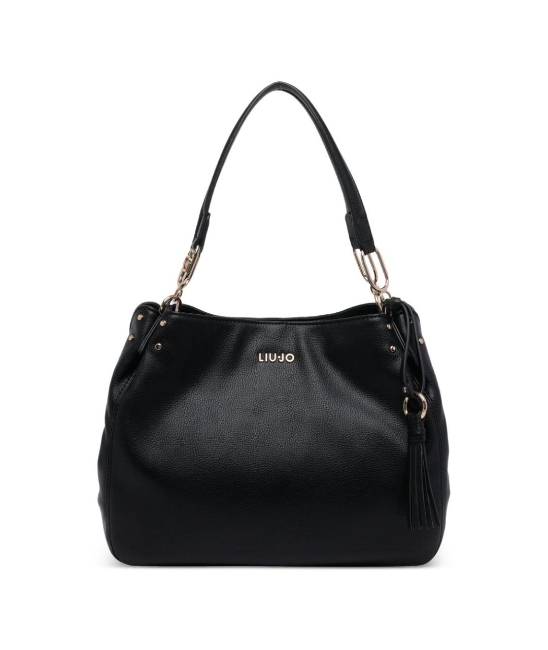 LIU JO Черная сумка тоут из искусственной кожи, фото 1