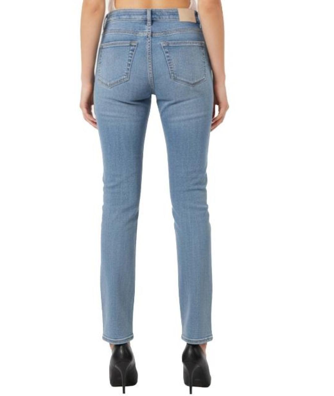 LIU JO Синие хлопковые прямые джинсы, фото 3