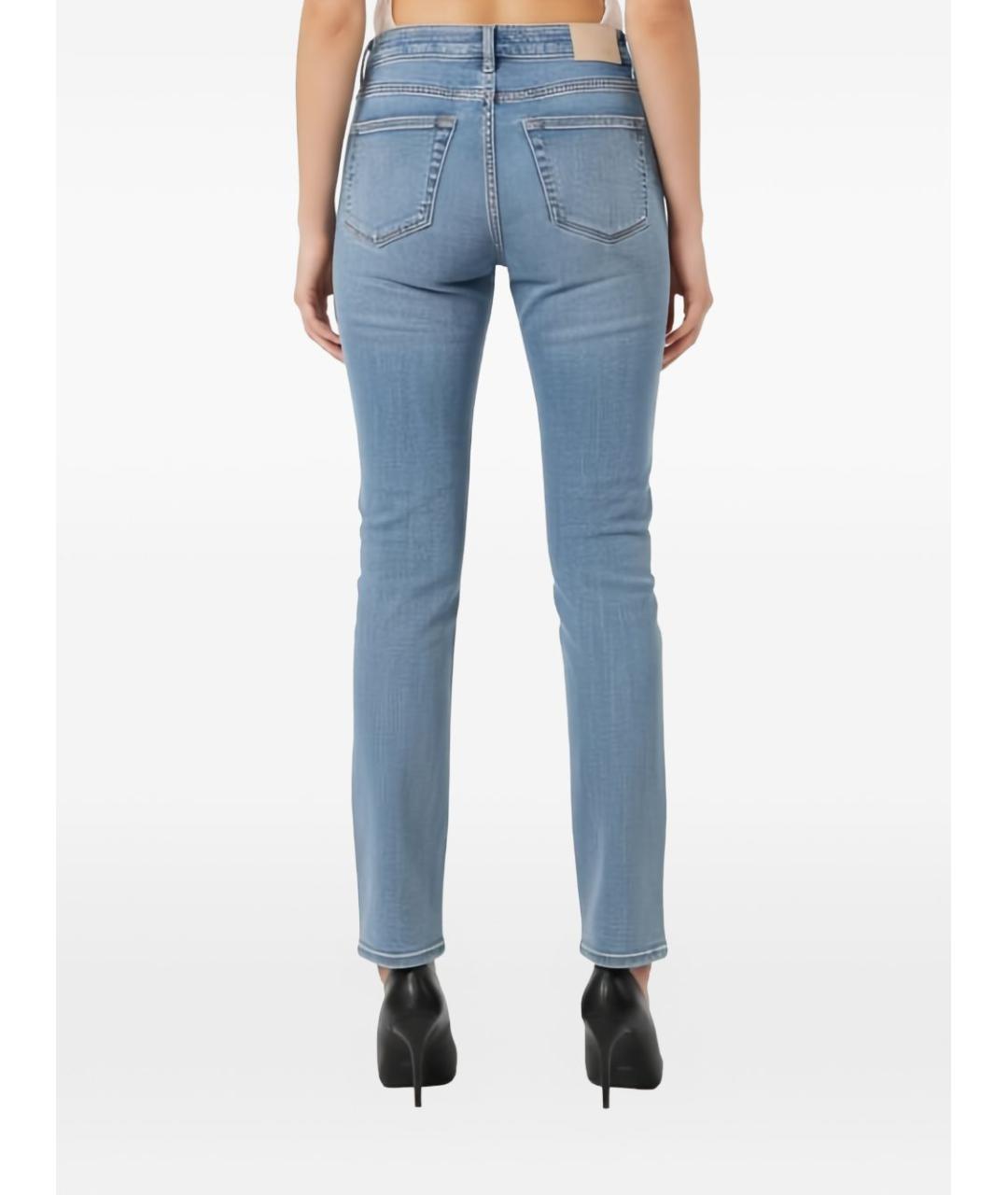 LIU JO Синие хлопковые прямые джинсы, фото 5