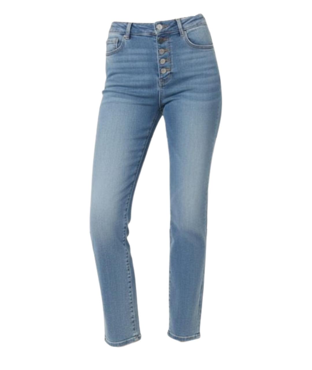 LIU JO Синие хлопковые прямые джинсы, фото 1