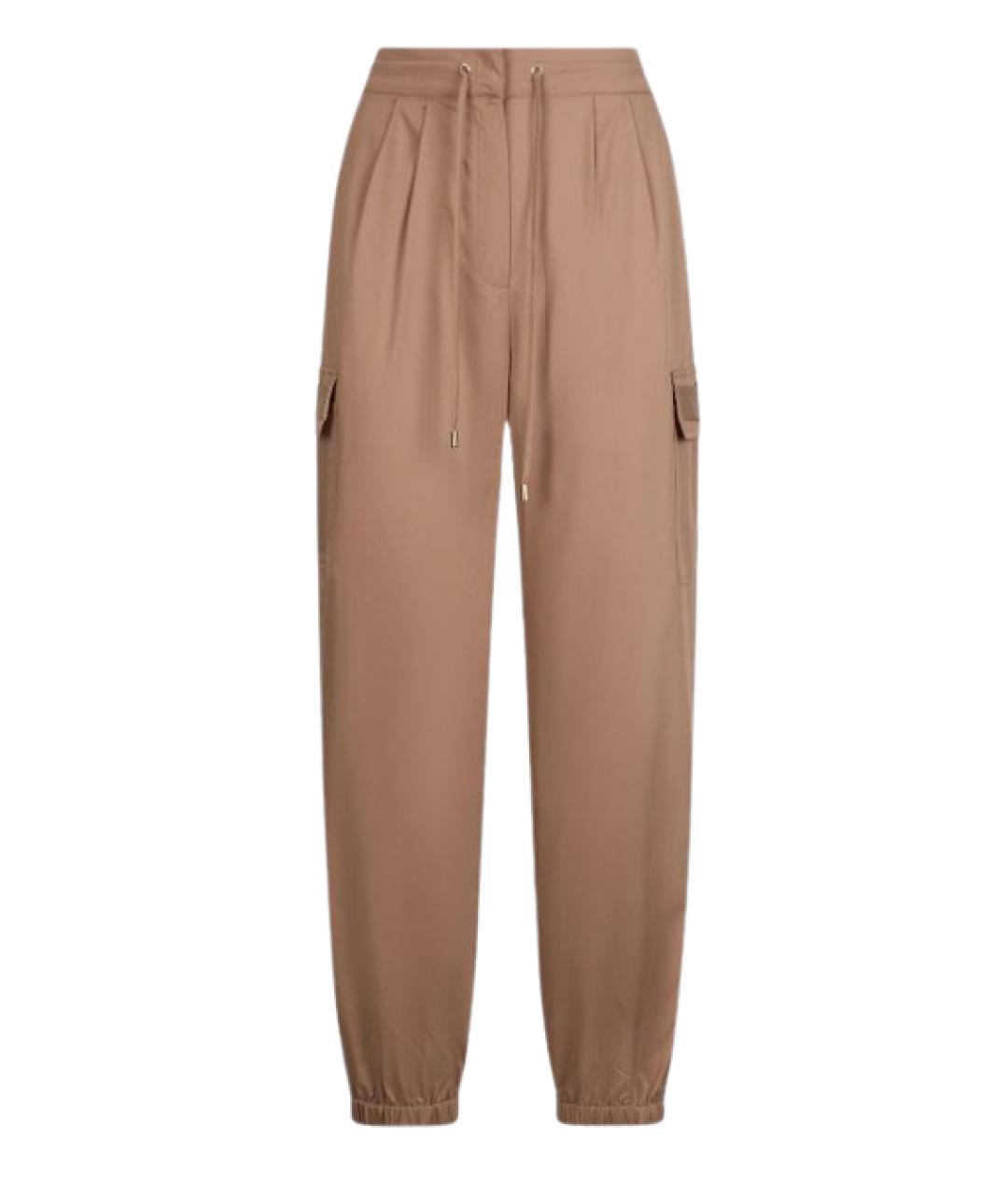 LIU JO Бежевые полиэстеровые прямые брюки, фото 1