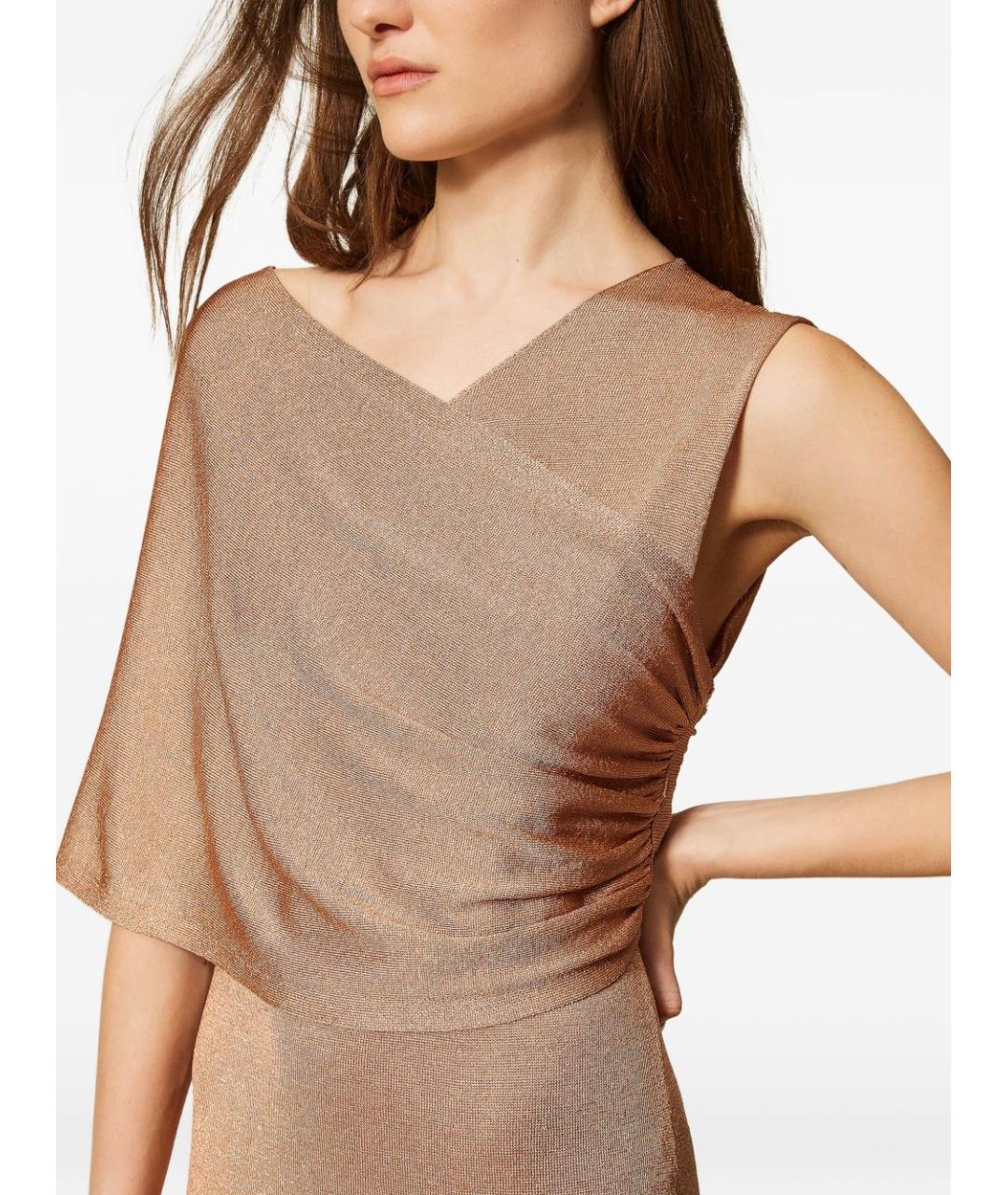 TWIN-SET Розовое вечернее платье, фото 3