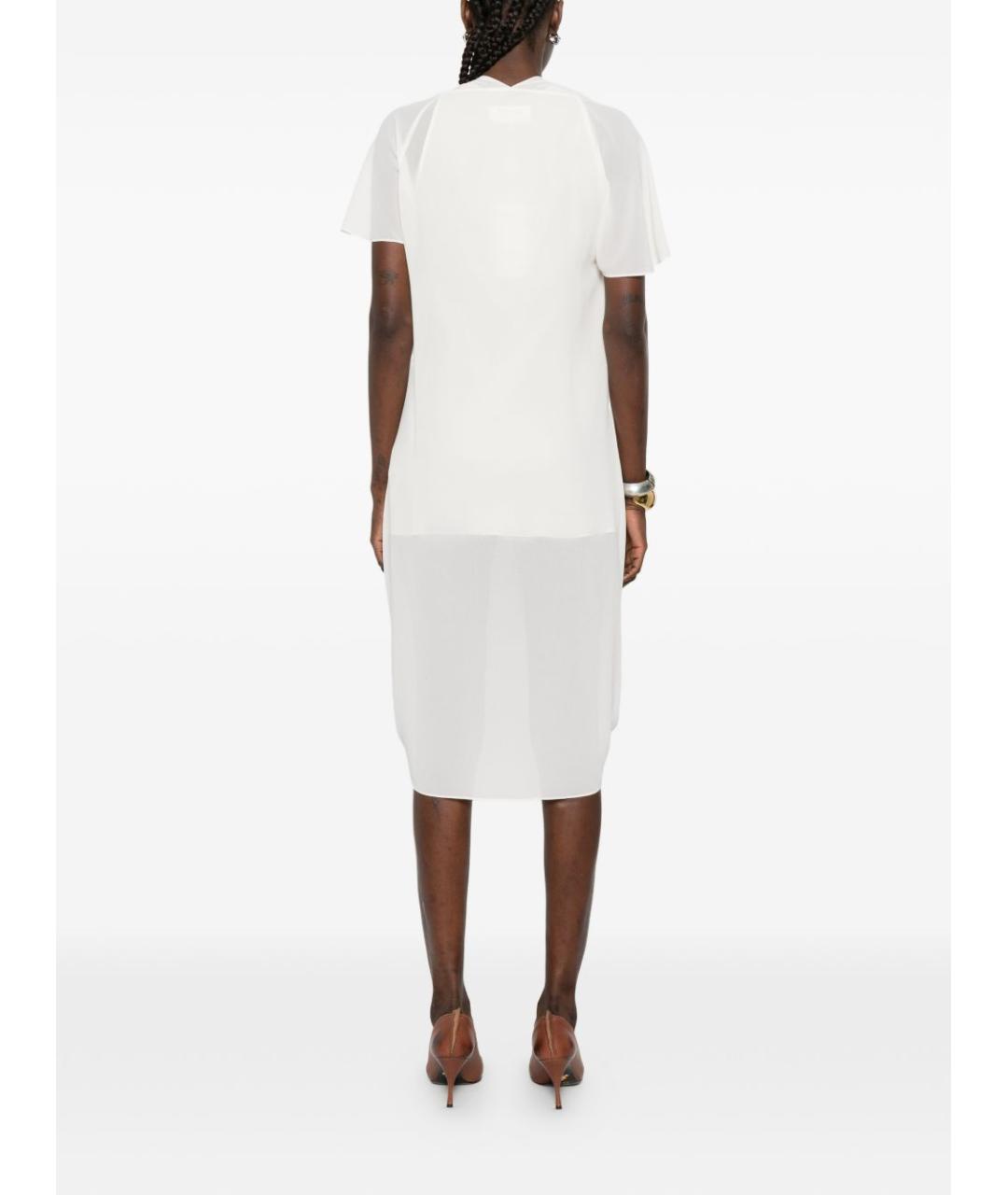 MM6 MAISON MARGIELA Белое полиэстеровое повседневное платье, фото 4