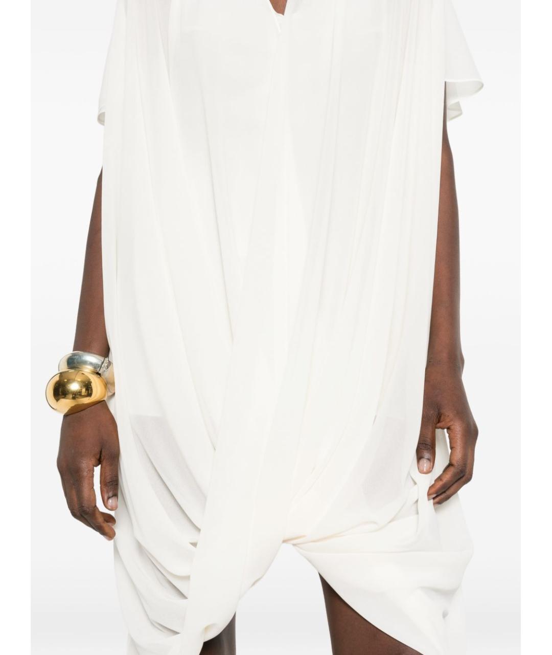 MM6 MAISON MARGIELA Белое полиэстеровое повседневное платье, фото 2