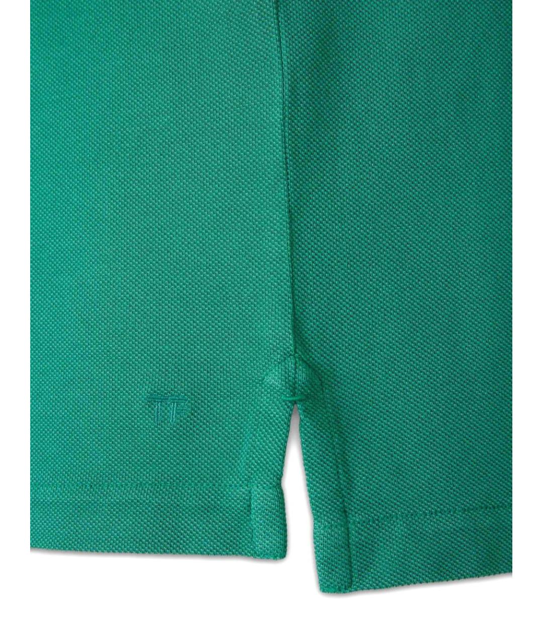 TOM FORD Зеленые хлопковое поло с коротким рукавом, фото 3