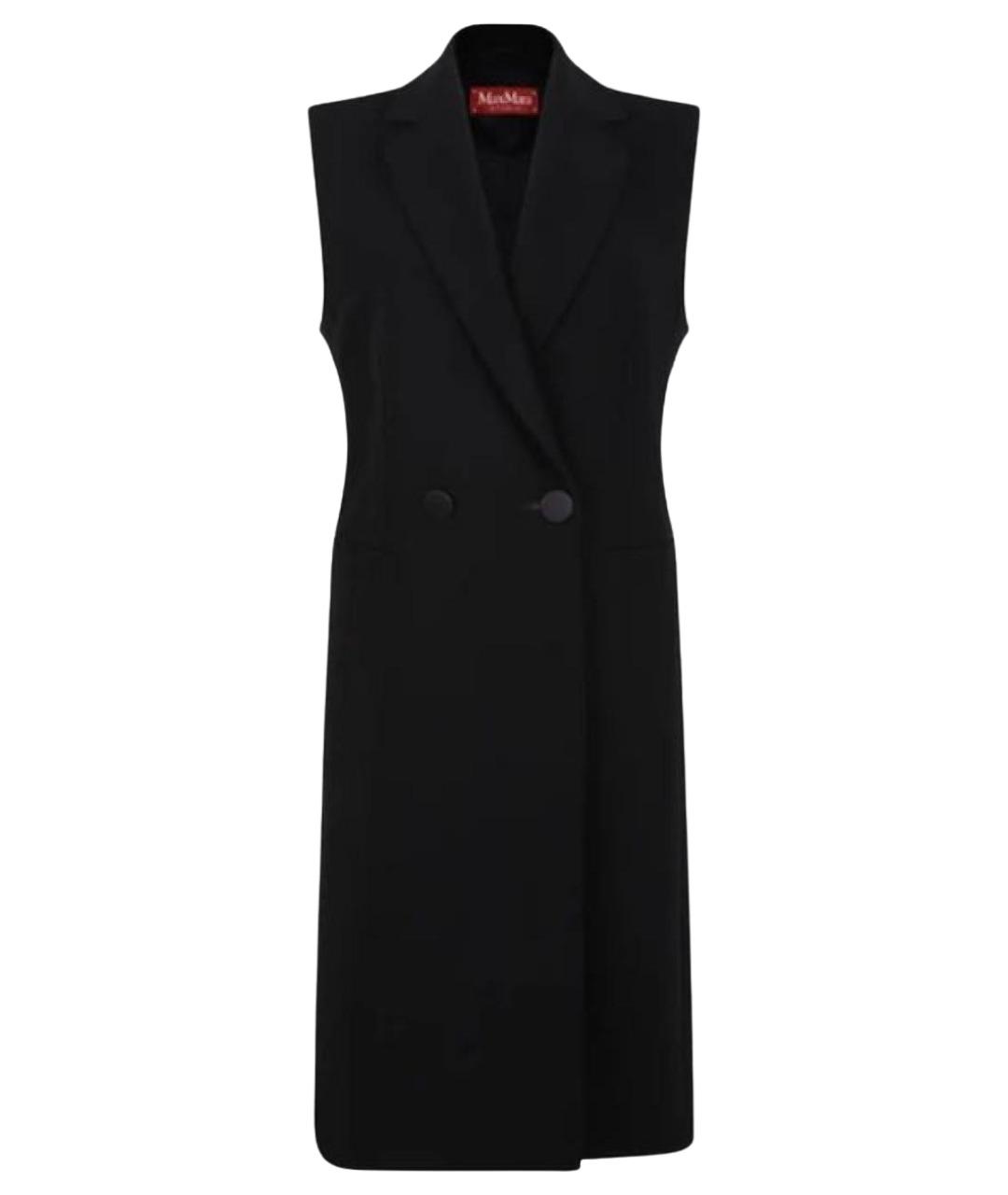 MAX MARA STUDIO Черный ацетатный жакет/пиджак, фото 1