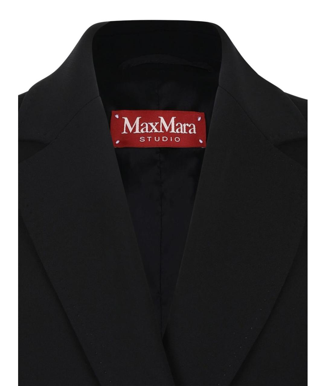 MAX MARA STUDIO Черный ацетатный жакет/пиджак, фото 3