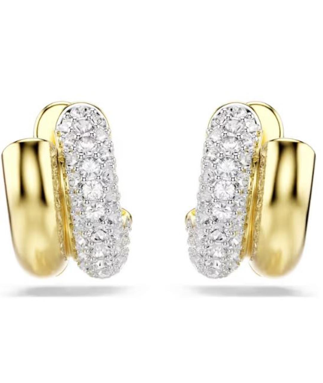 SWAROVSKI Золотые металлические серьги, фото 2