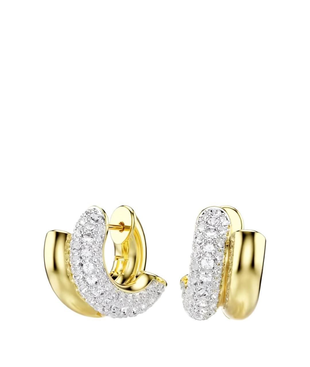 SWAROVSKI Золотые металлические серьги, фото 4