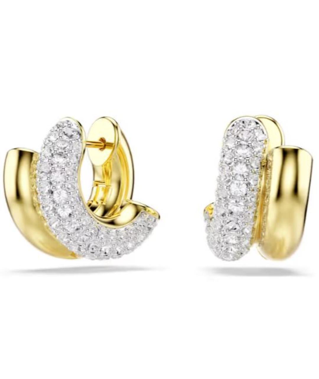 SWAROVSKI Золотые металлические серьги, фото 1