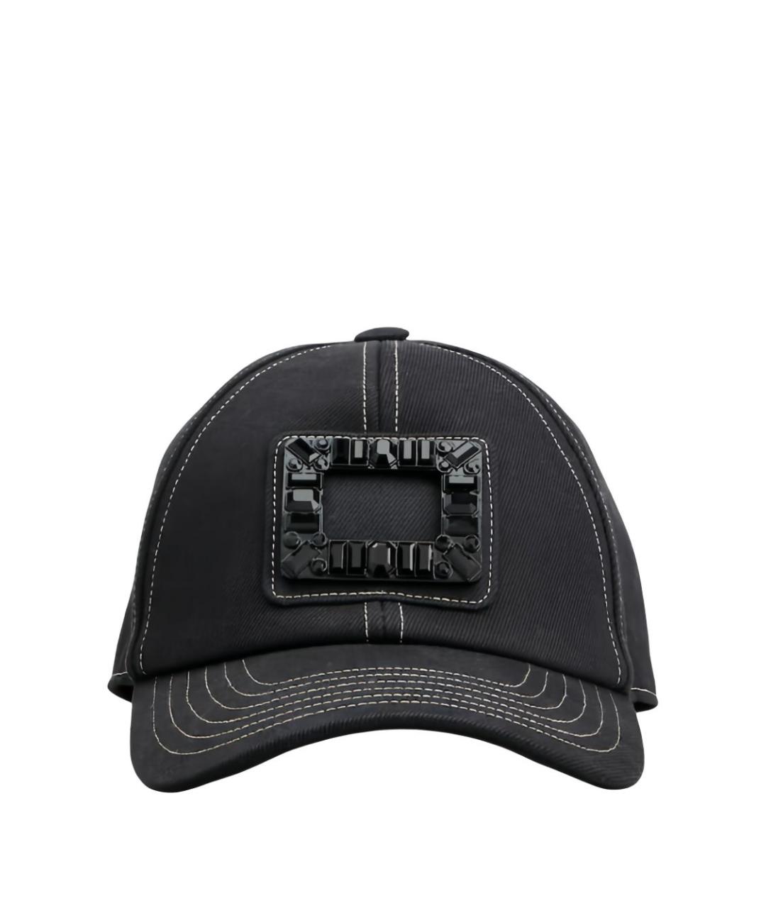 ROGER VIVIER Черная хлопковая кепка, фото 3