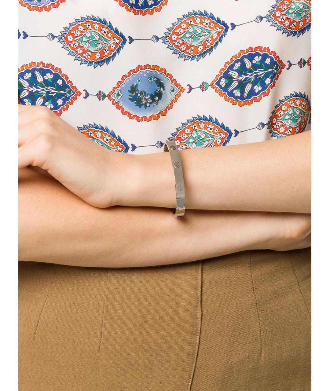 TORY BURCH Серебрянный металлический браслет, фото 3