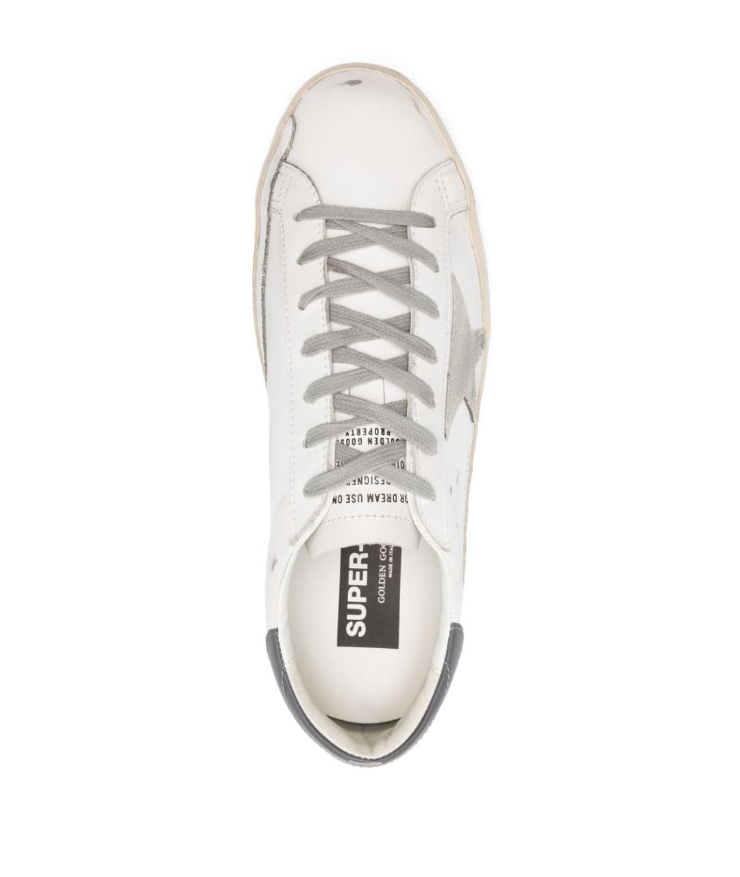 GOLDEN GOOSE DELUXE BRAND Белые кожаные низкие кроссовки / кеды, фото 4