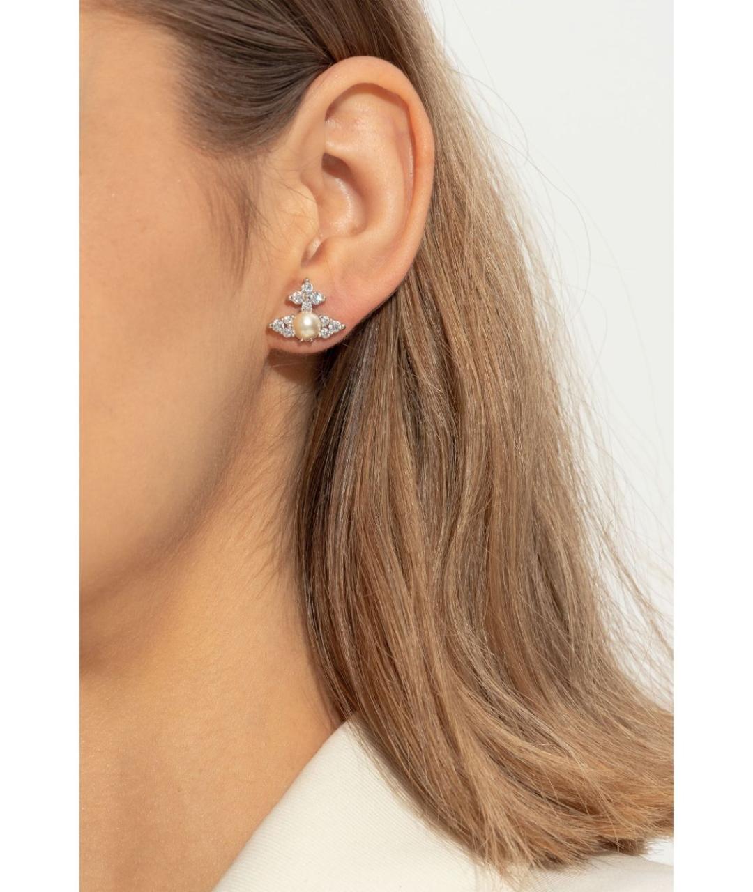 VIVIENNE WESTWOOD Серебряные металлические серьги, фото 4