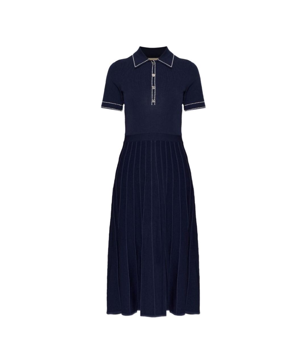 MICHAEL KORS Синее вискозное повседневное платье, фото 6