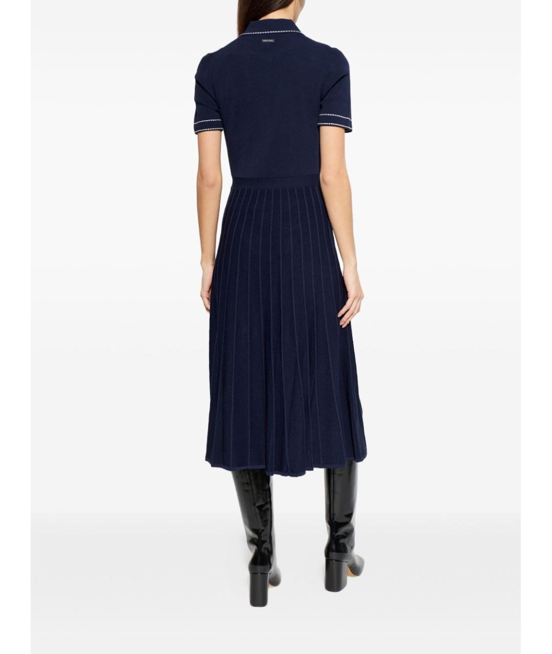 MICHAEL KORS Синее вискозное повседневное платье, фото 3