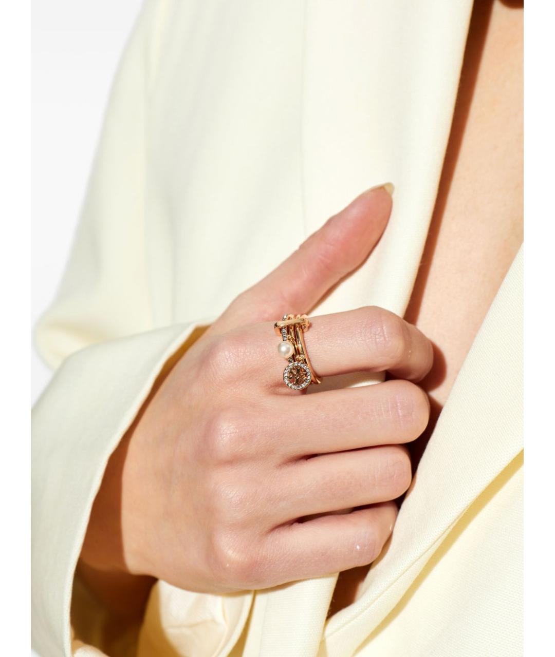 TORY BURCH Золотое латунное кольцо, фото 3