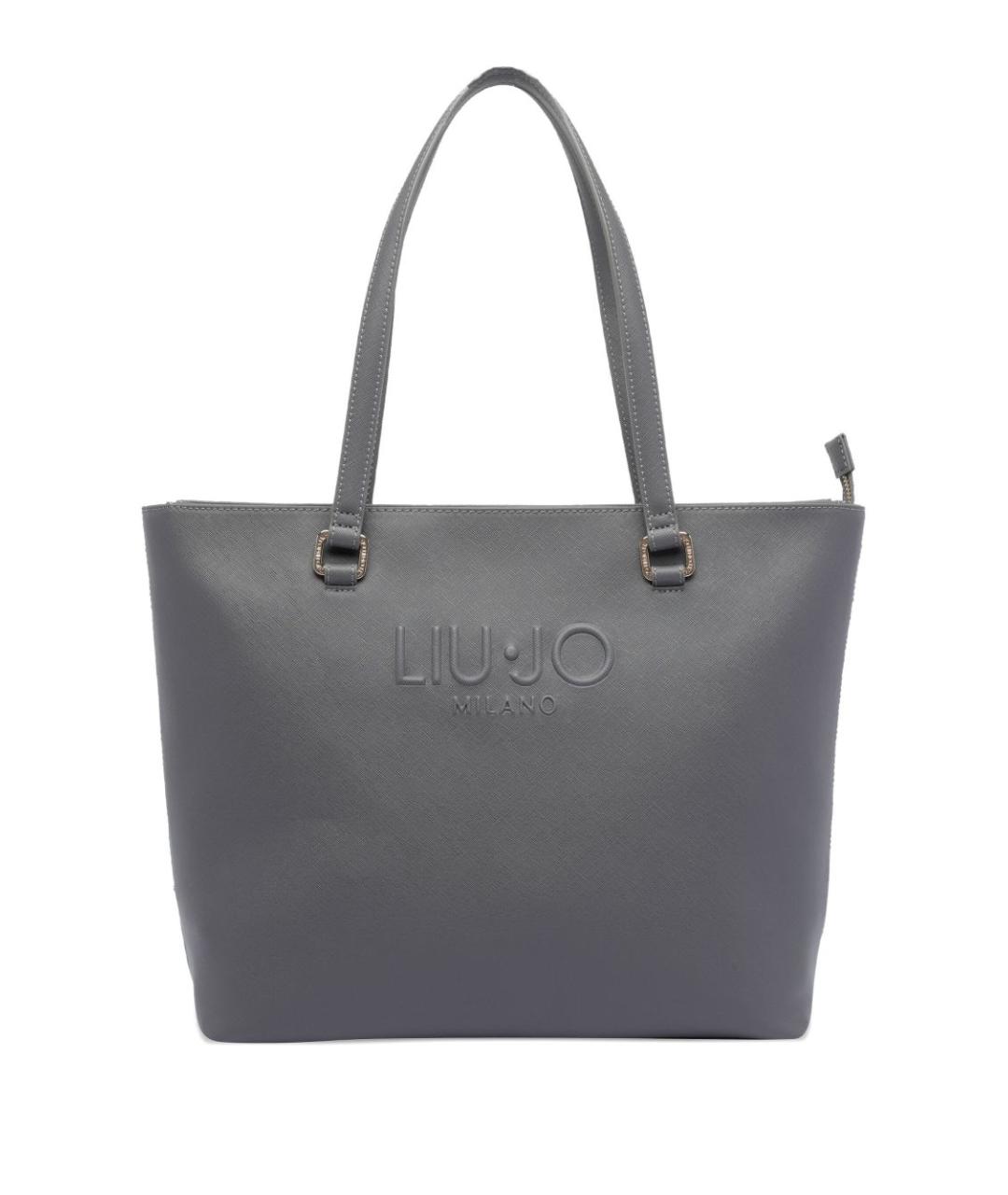 LIU JO Антрацитовая сумка тоут из искусственной кожи, фото 1