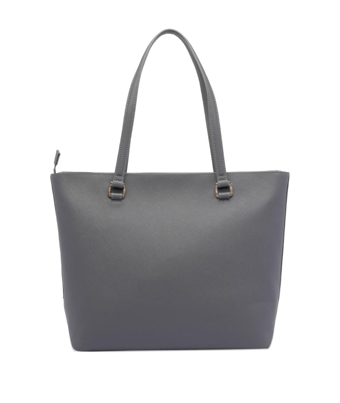 LIU JO Антрацитовая сумка тоут из искусственной кожи, фото 2