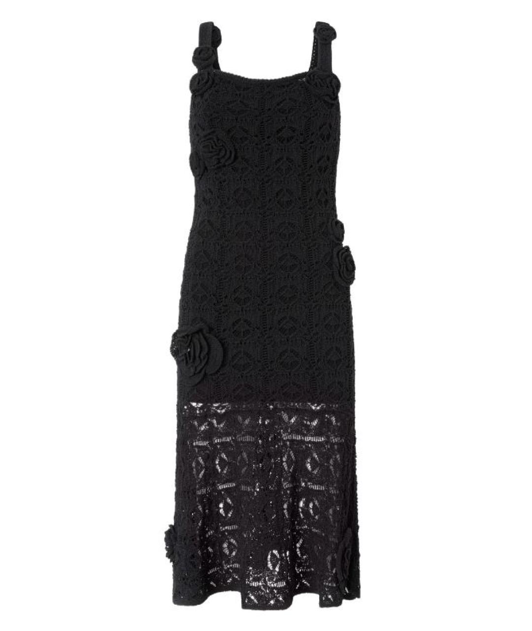 PINKO Черное хлопковое платье, фото 1