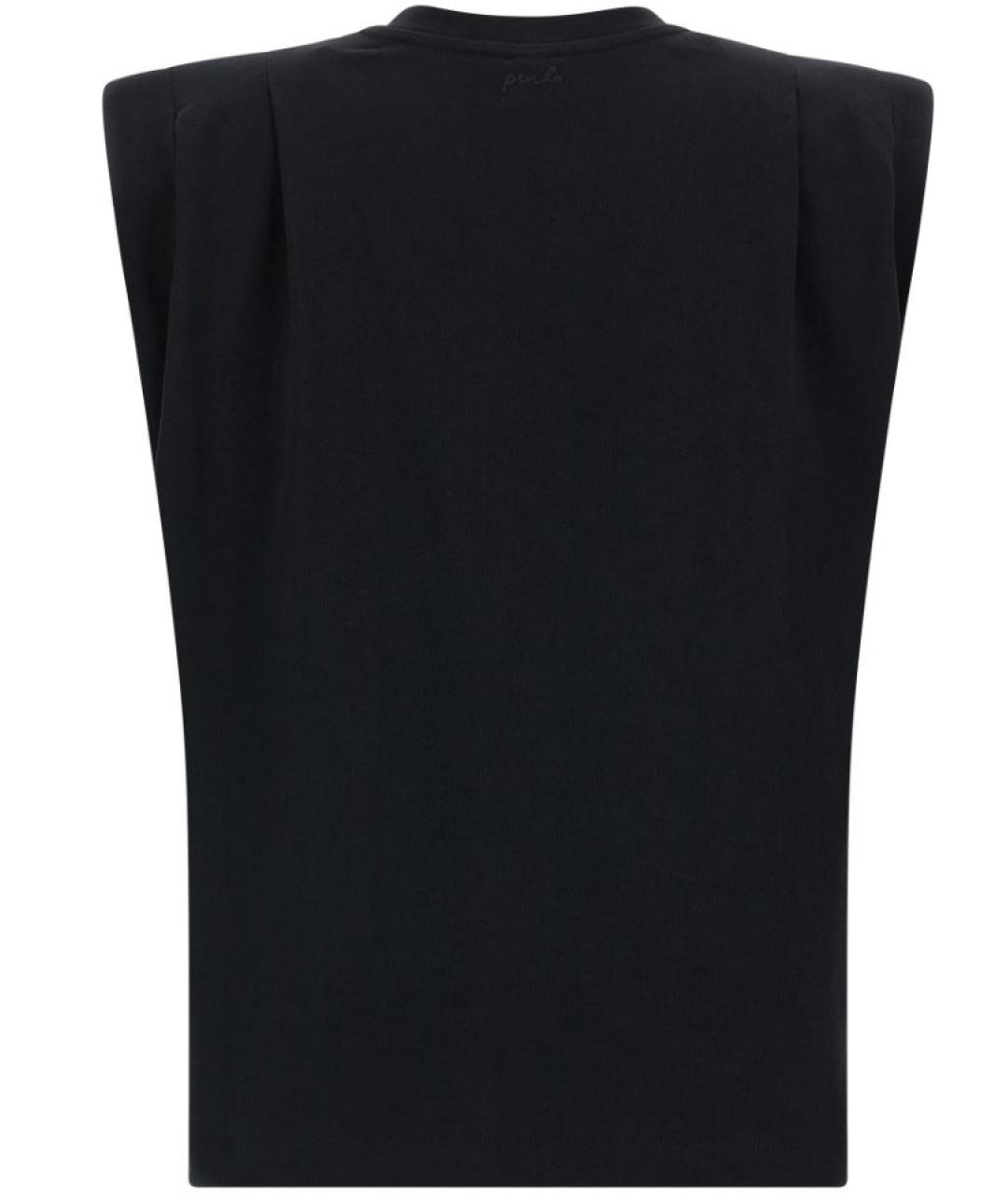 PINKO Черная хлопковая футболка, фото 2