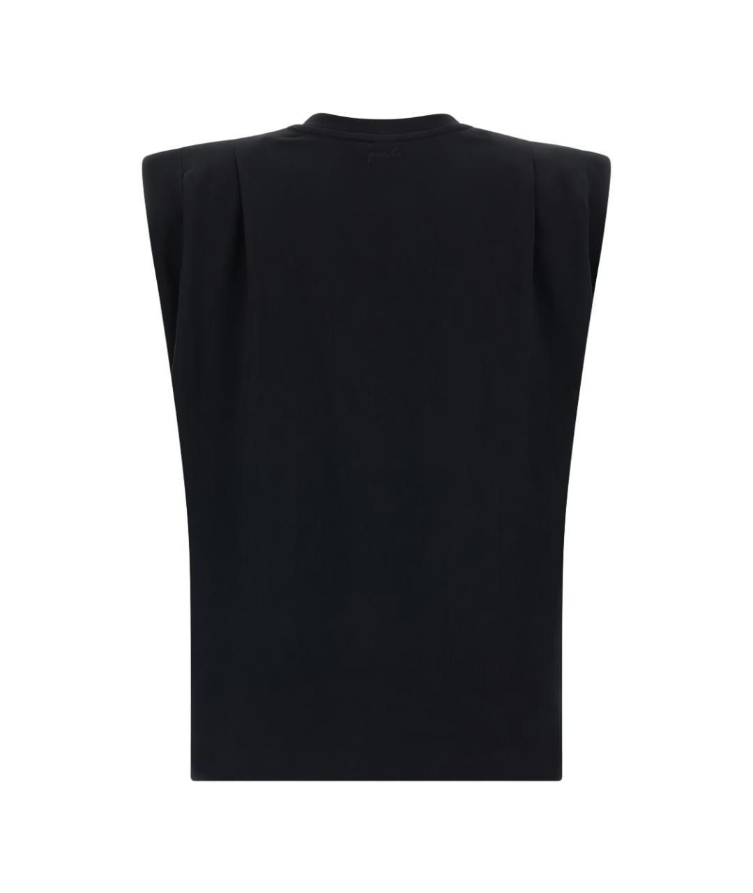 PINKO Черная хлопковая футболка, фото 4