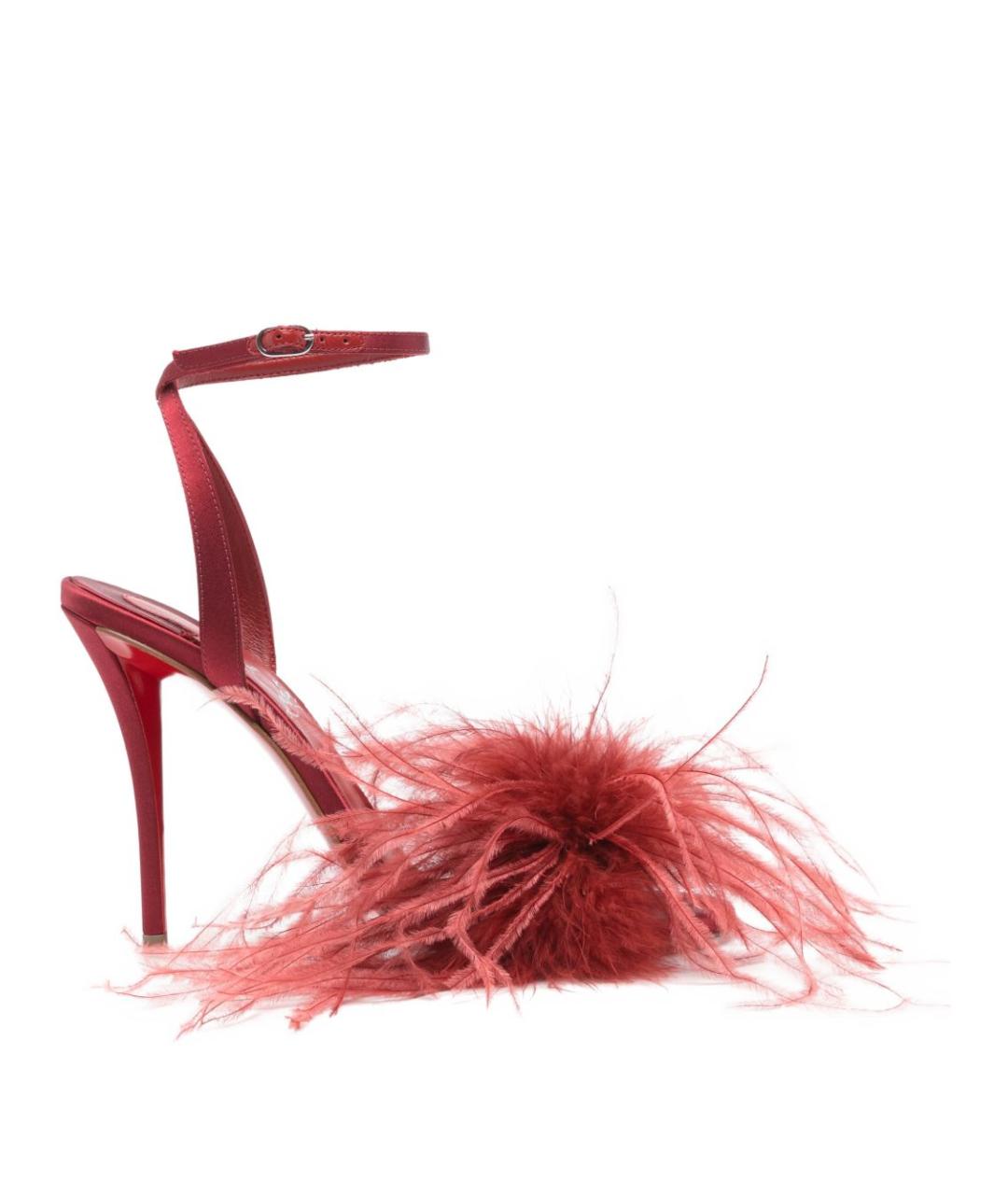 CHRISTIAN LOUBOUTIN Красные кожаные босоножки, фото 1