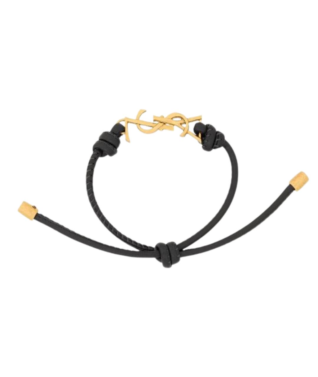 SAINT LAURENT Черный браслет, фото 2