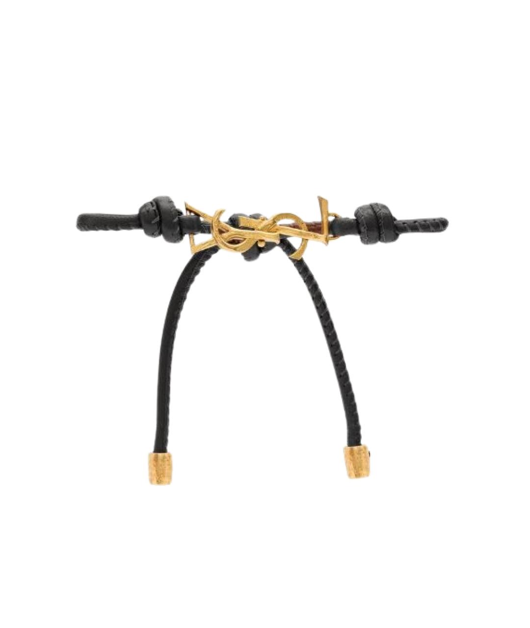 SAINT LAURENT Черный браслет, фото 5