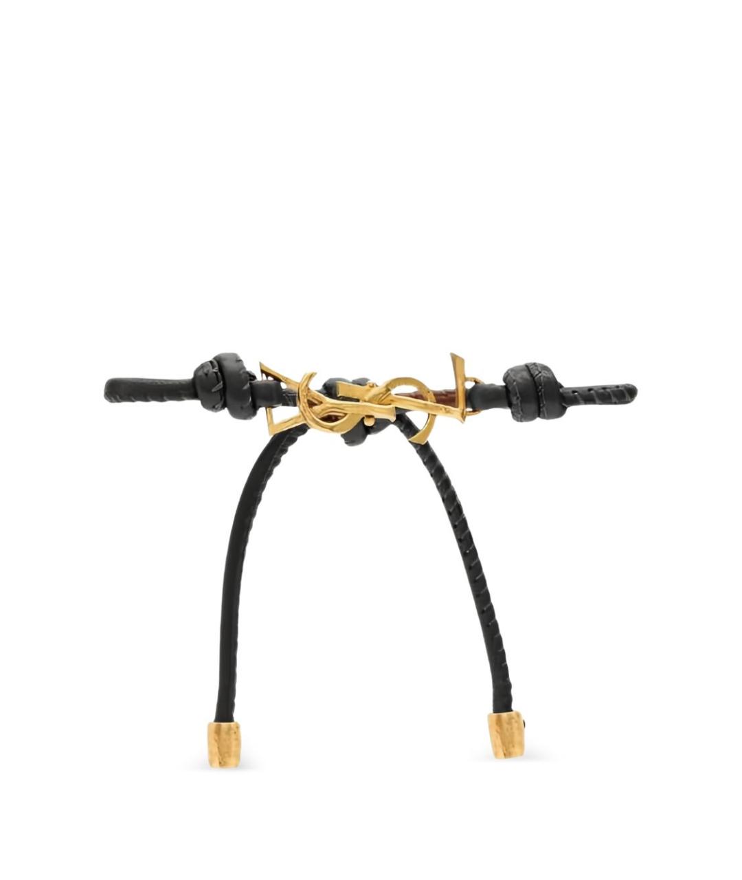 SAINT LAURENT Черный браслет, фото 4