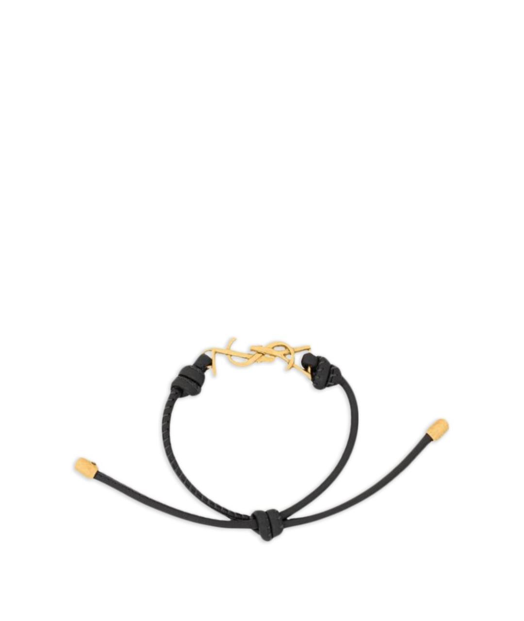 SAINT LAURENT Черный браслет, фото 3
