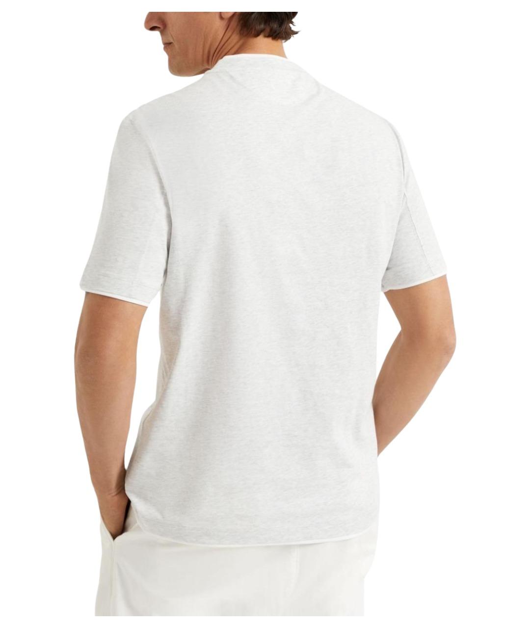 BRUNELLO CUCINELLI Серая футболка, фото 3
