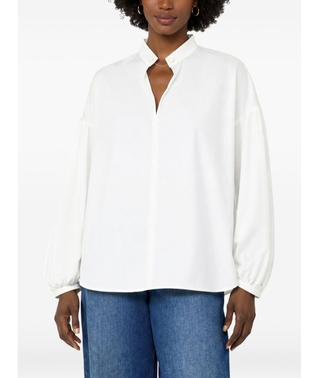 MAX MARA STUDIO Бежевая хлопковая рубашка, фото 3