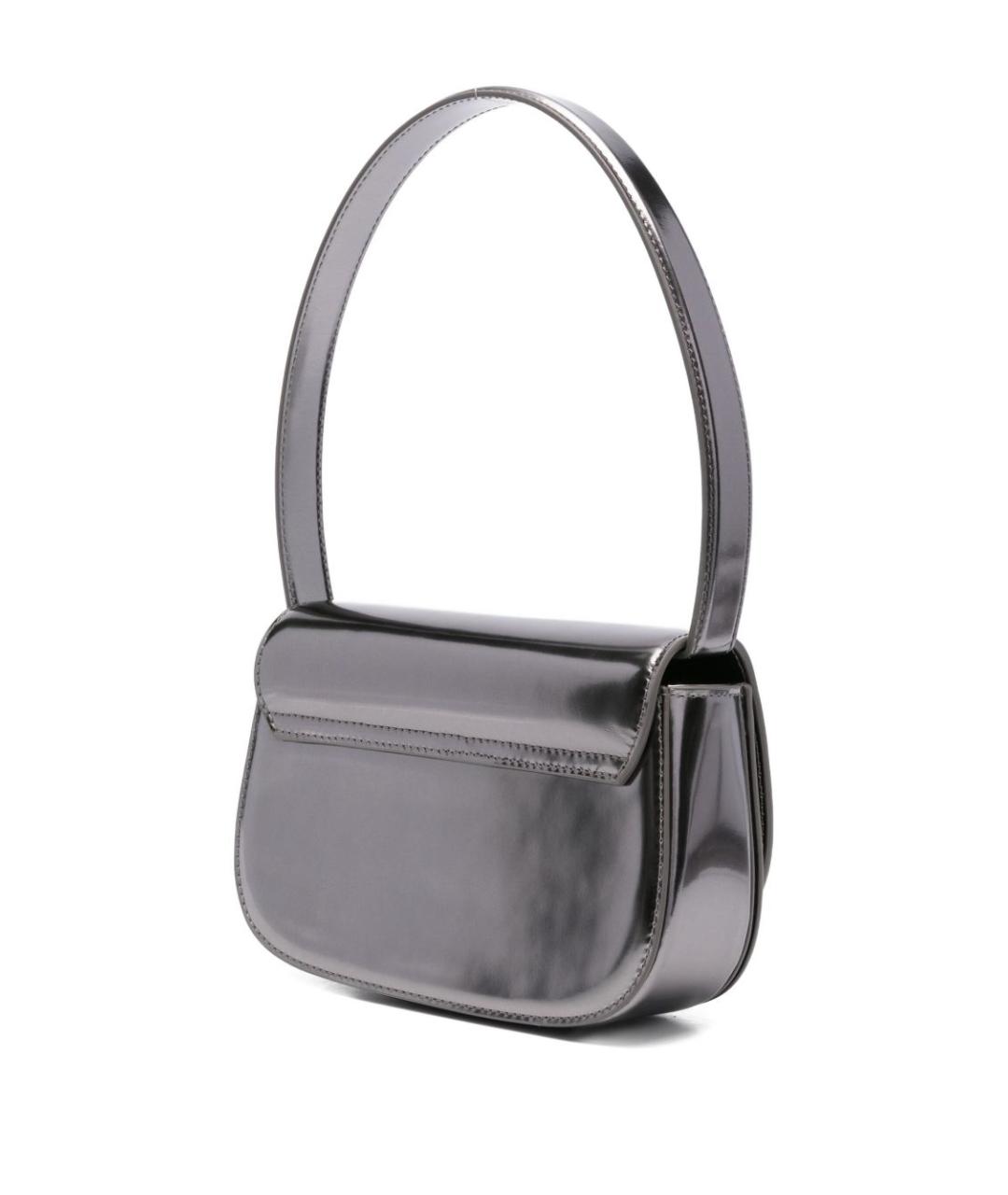 DIESEL Серебряная кожаная сумка через плечо, фото 2