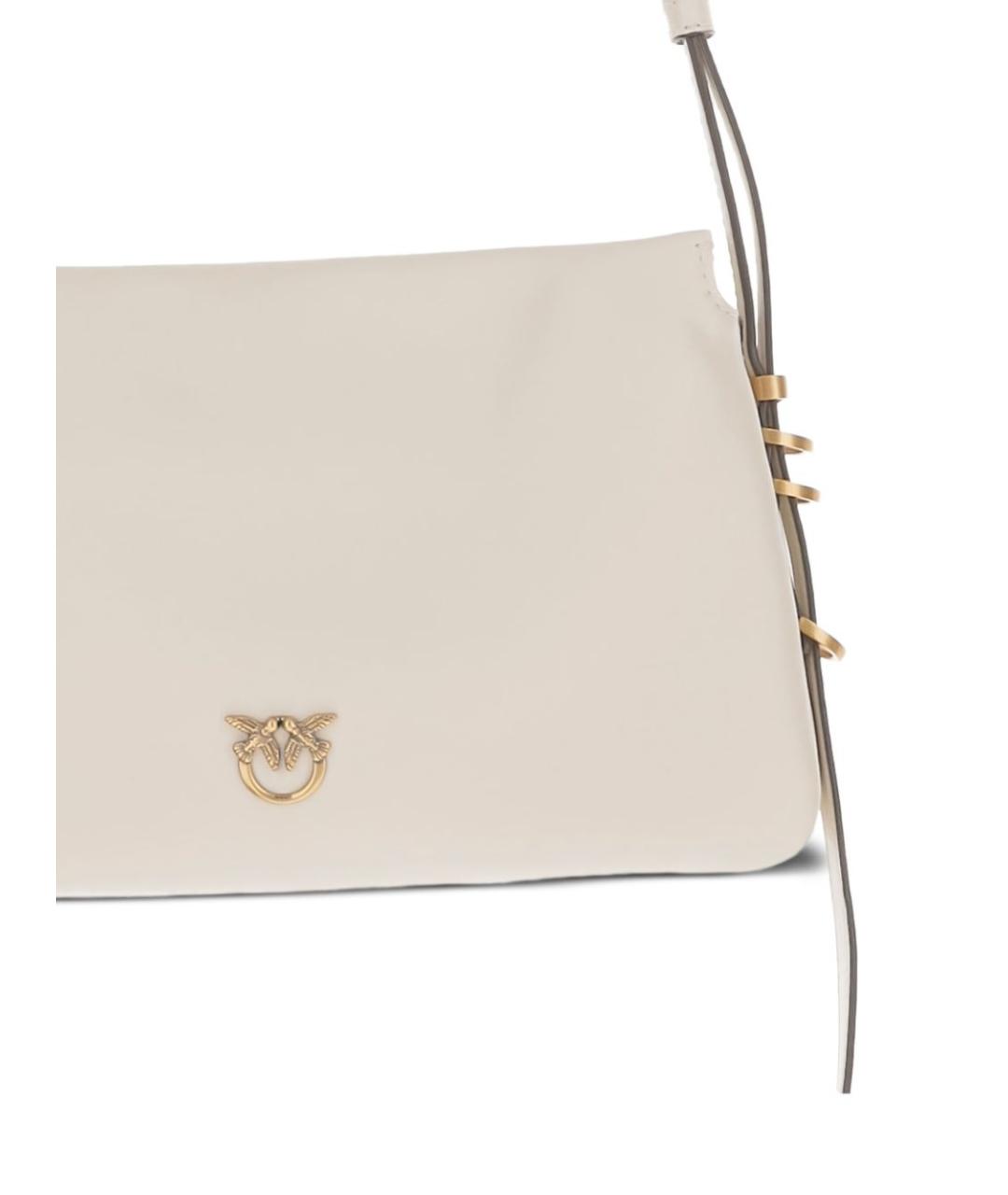 PINKO Белая кожаная сумка через плечо, фото 2