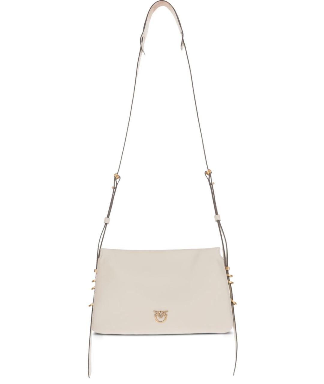PINKO Белая кожаная сумка через плечо, фото 1