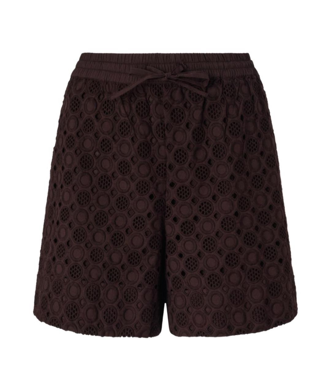 PINKO Коричневые хлопковые шорты, фото 1