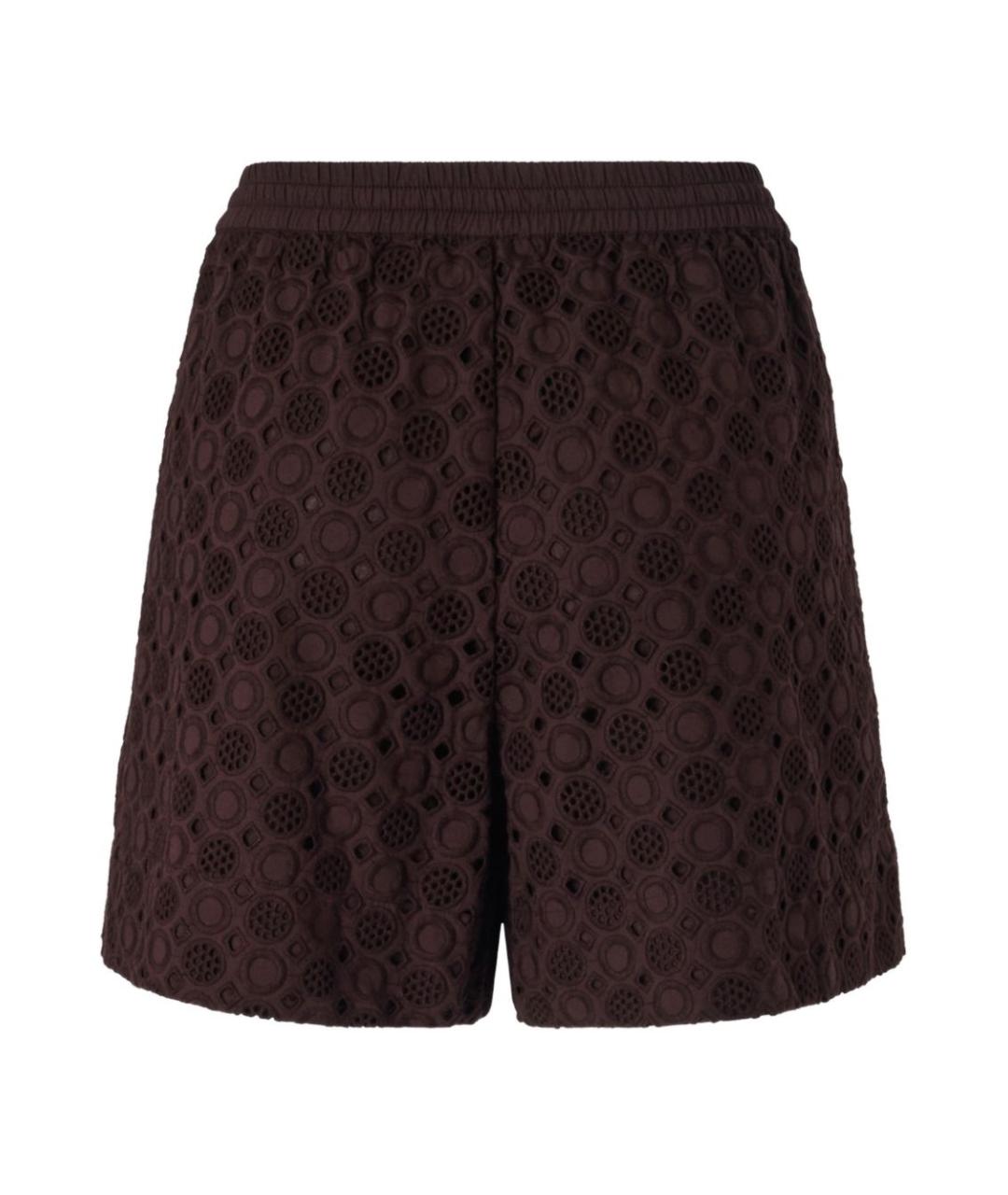 PINKO Коричневые хлопковые шорты, фото 2