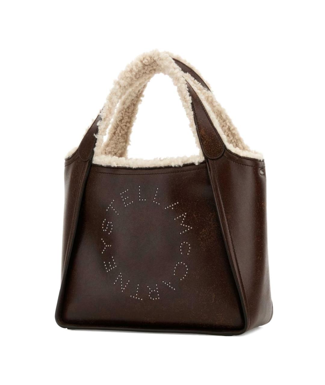 STELLA MCCARTNEY Коричневая сумка тоут из искусственной кожи, фото 3