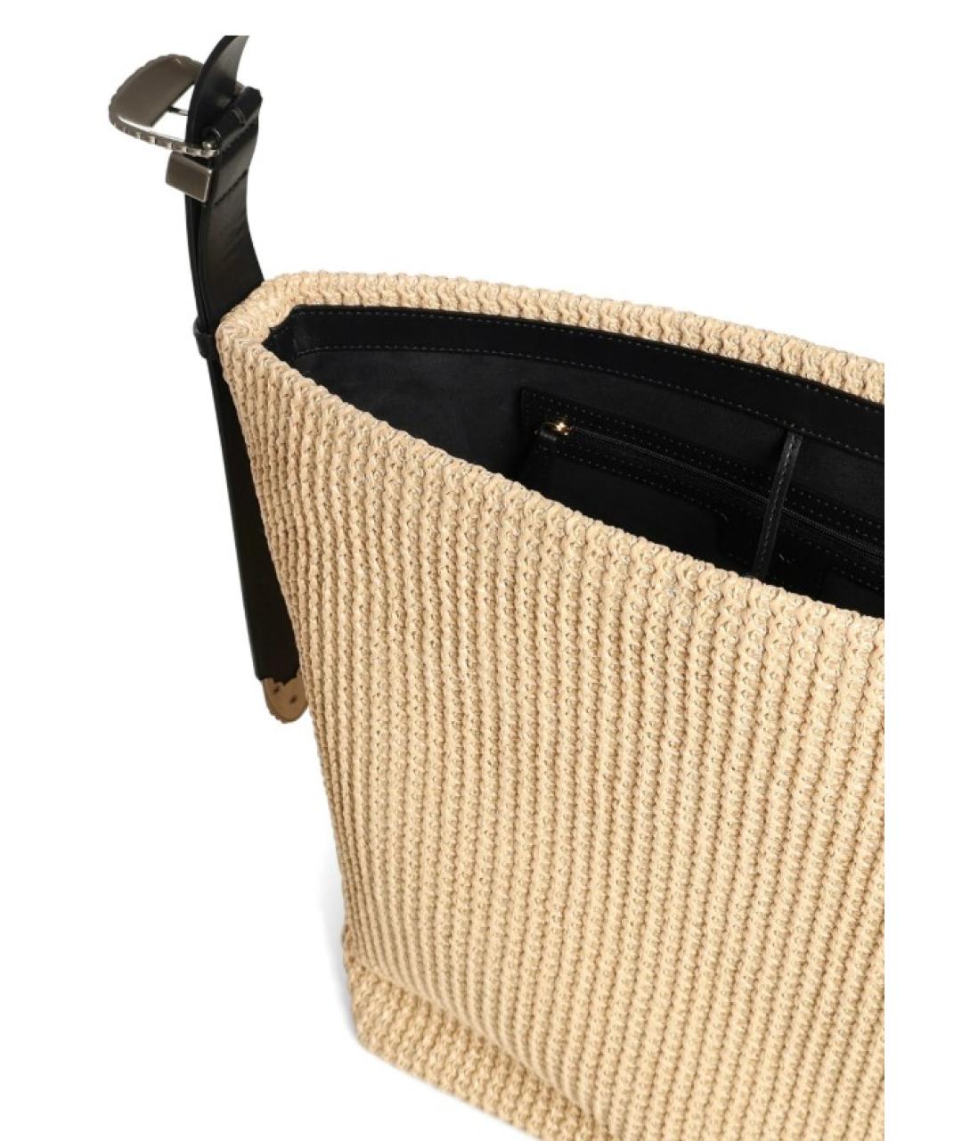 PINKO Бежевая кожаная сумка тоут, фото 4